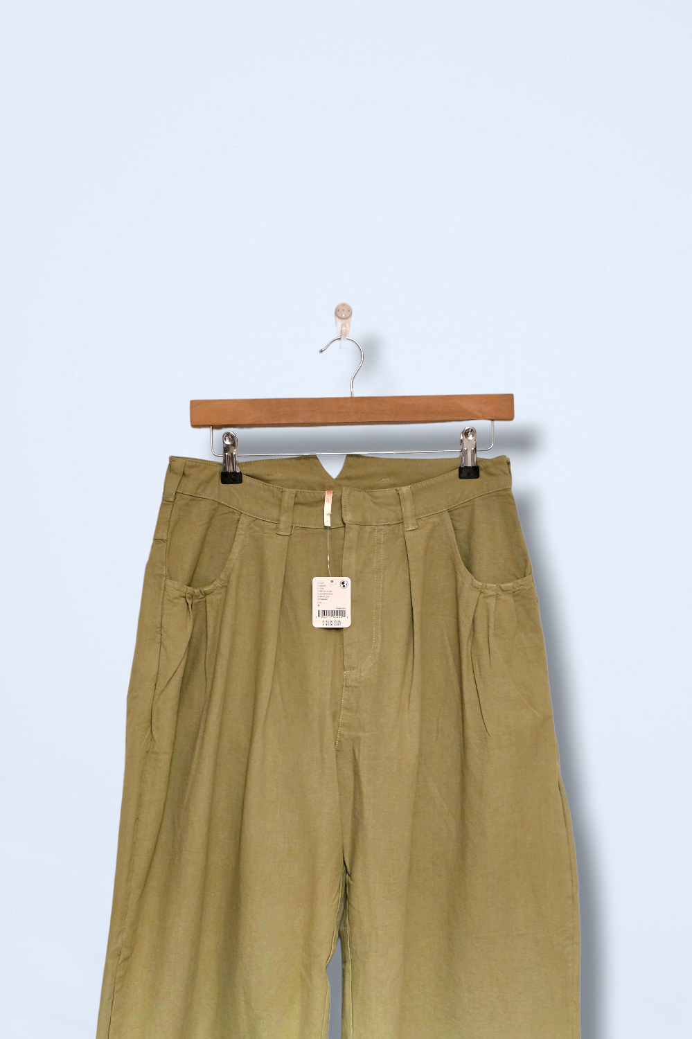 Free People Khaki Sweet Talk Chino Pants New UK 10