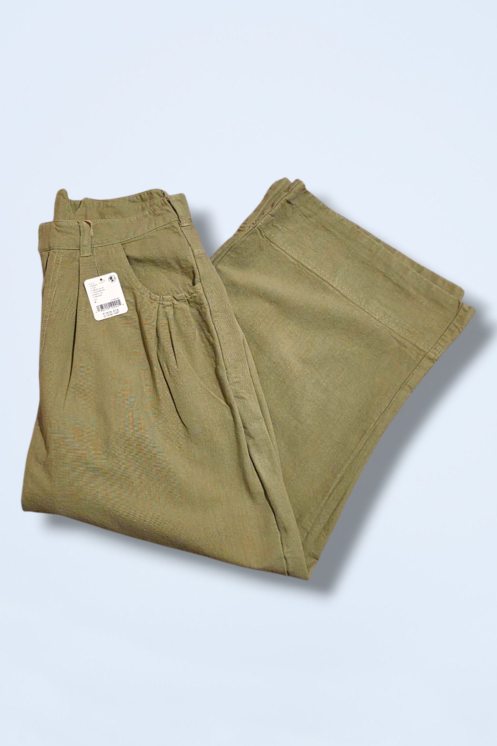 Free People Khaki Sweet Talk Chino Pants New UK 10