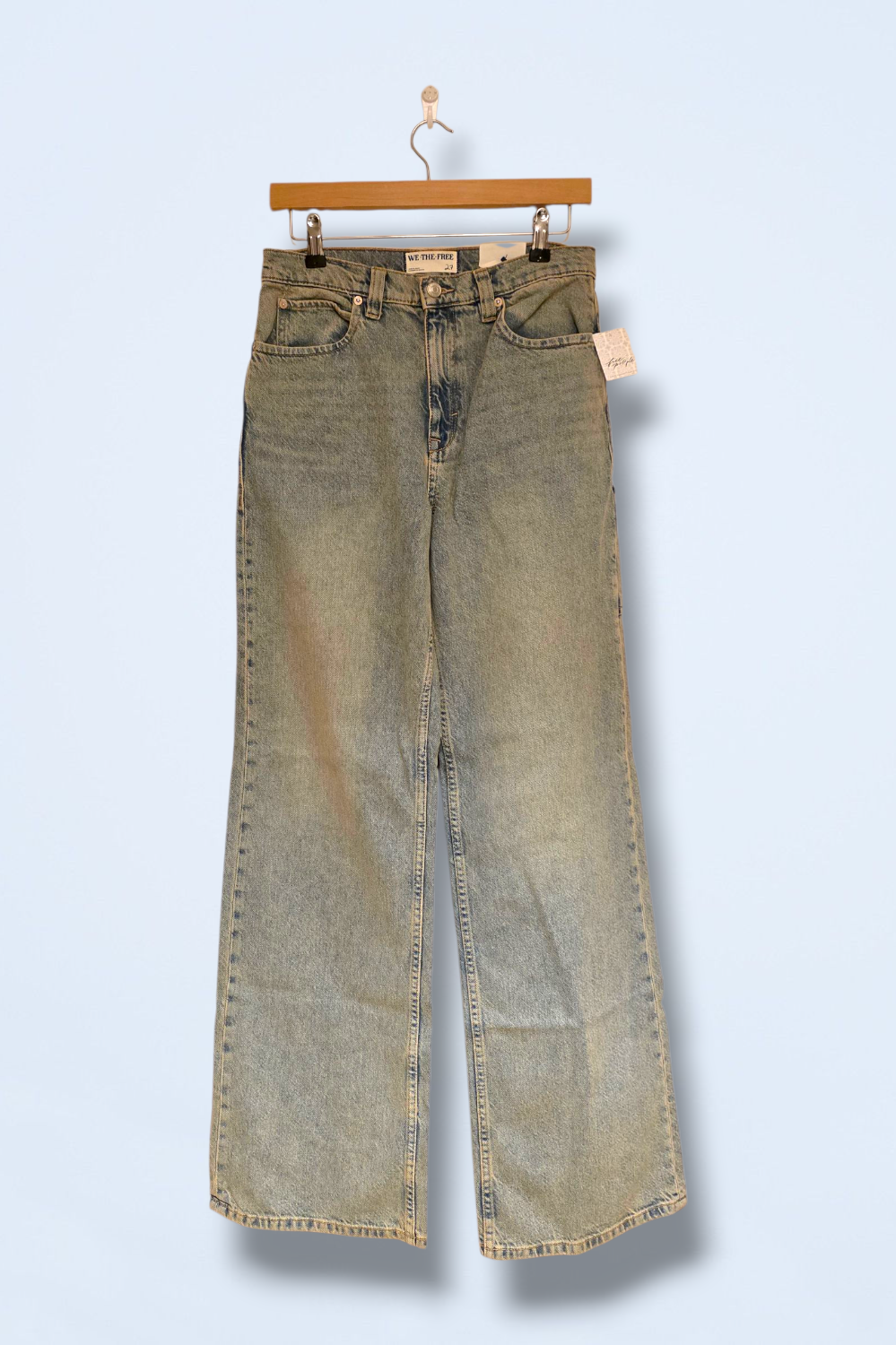 Free People W27 Tinsley Baggy Straight Leg Jeans New