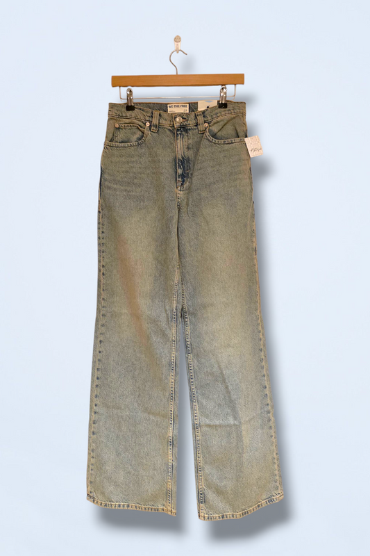 Free People W27 Tinsley Baggy Straight Leg Jeans New