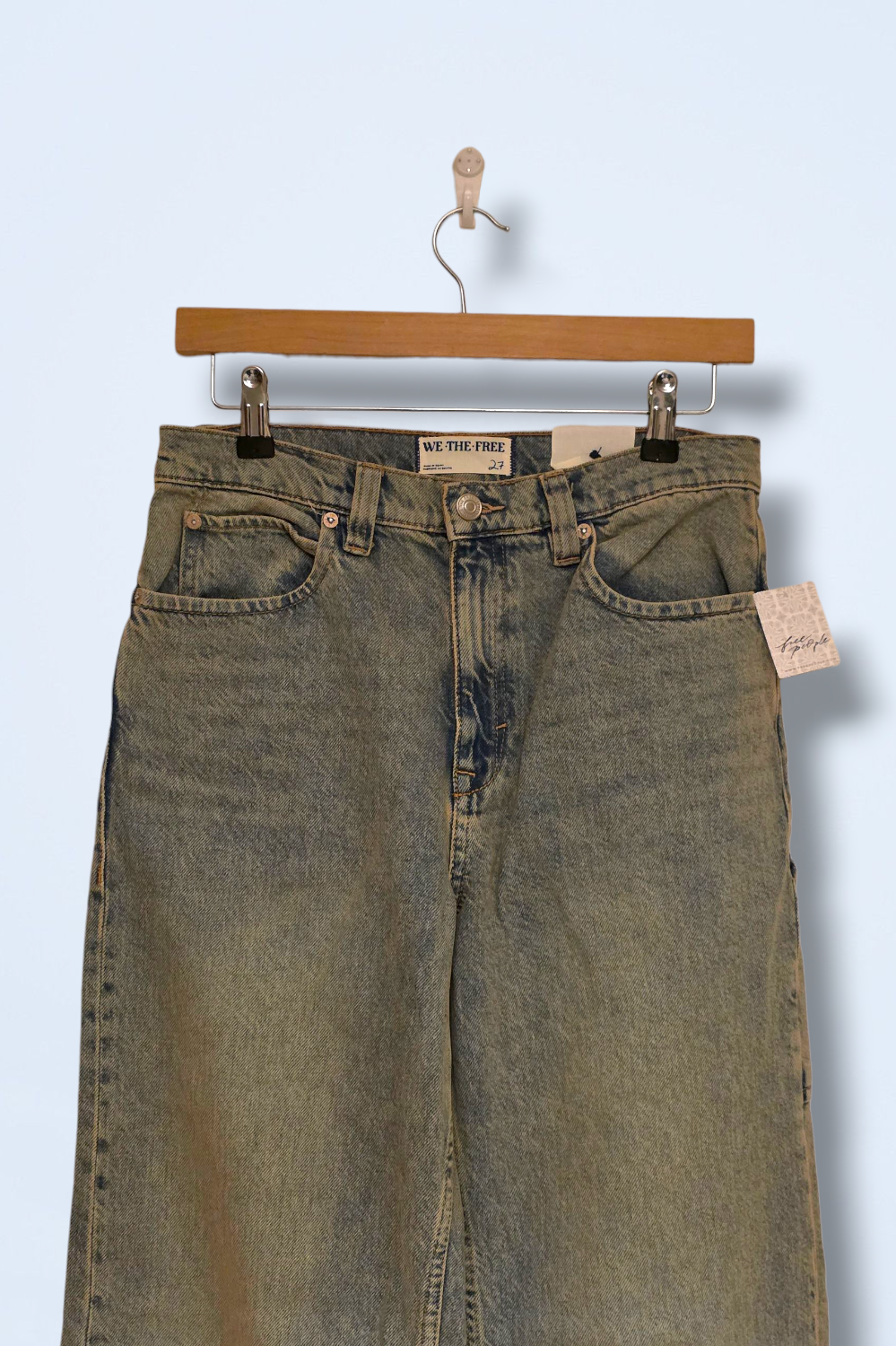 Free People W27 Tinsley Baggy Straight Leg Jeans New