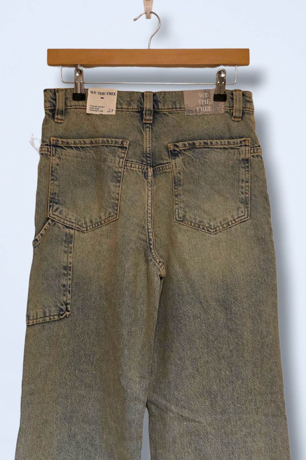 Free People W27 Tinsley Baggy Straight Leg Jeans New