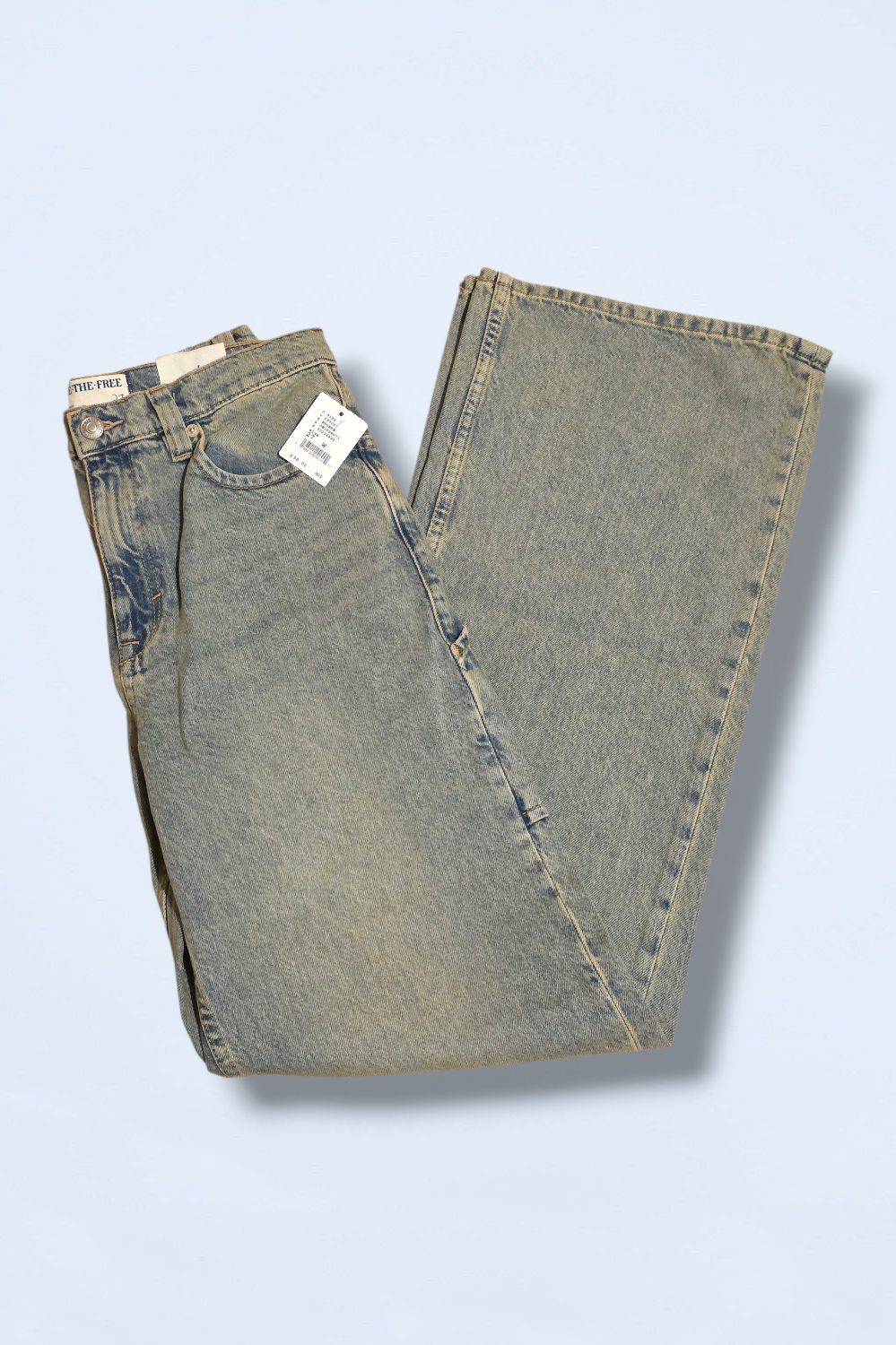 Free People W27 Tinsley Baggy Straight Leg Jeans New