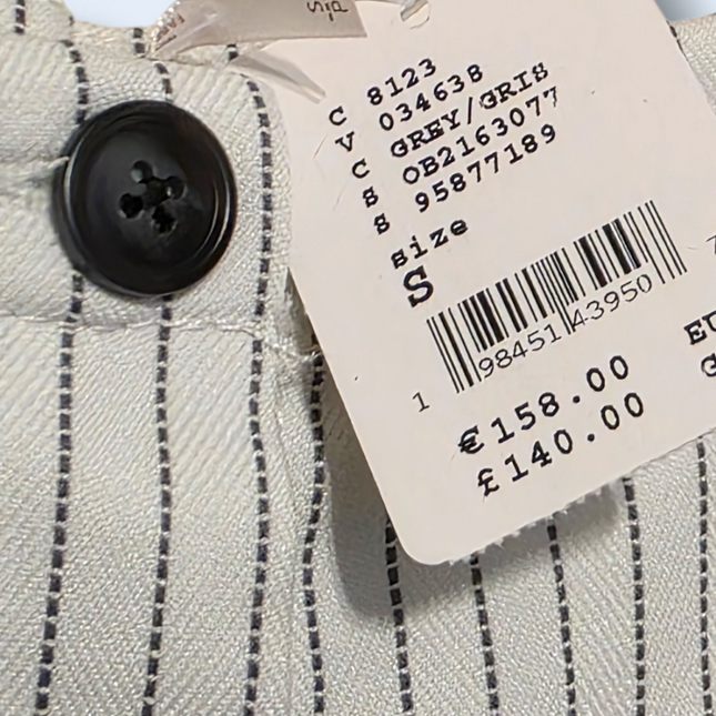 Free People – White Pin-striped Trousers – NWT – Size Small