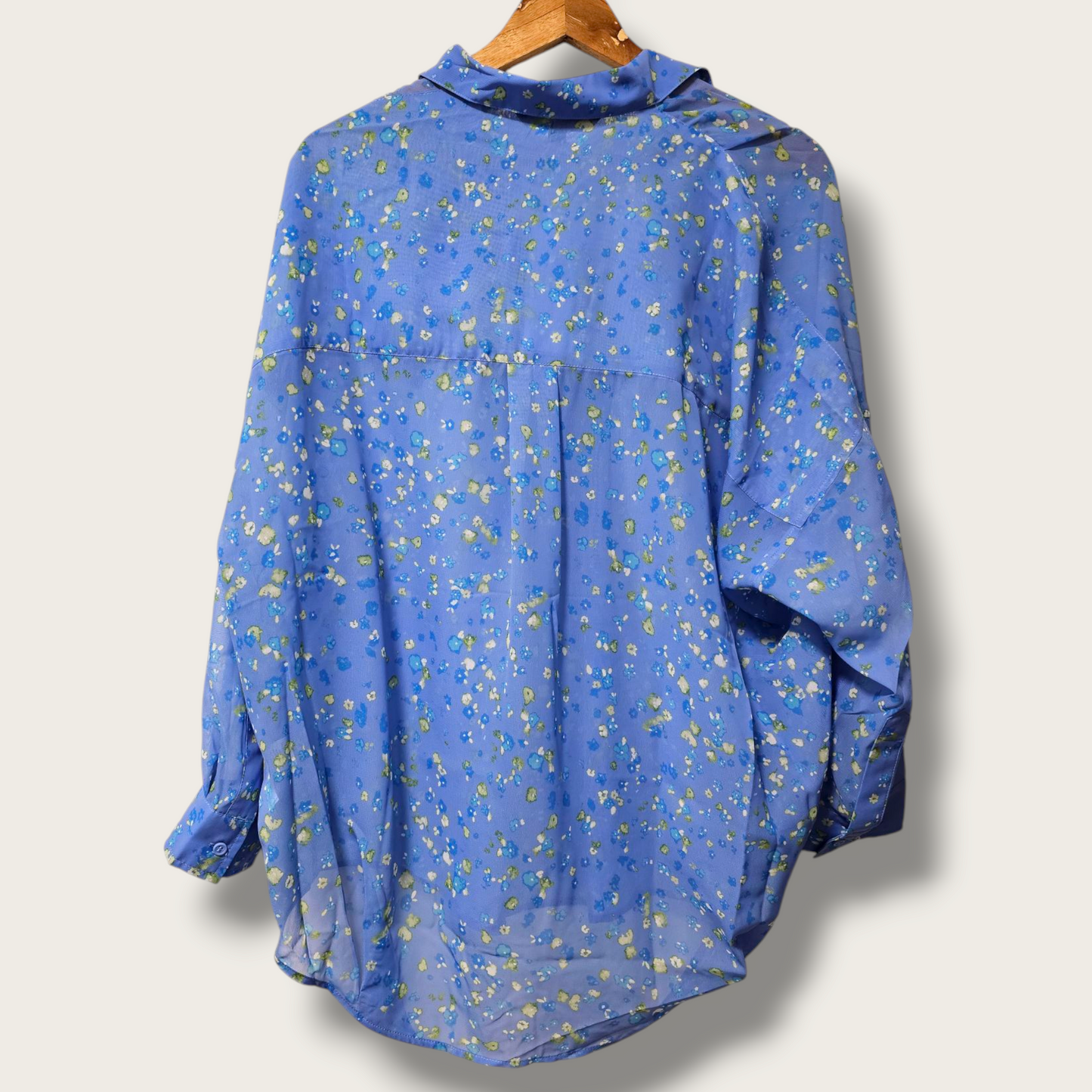 French Connection Blue Floral Blouse Small New