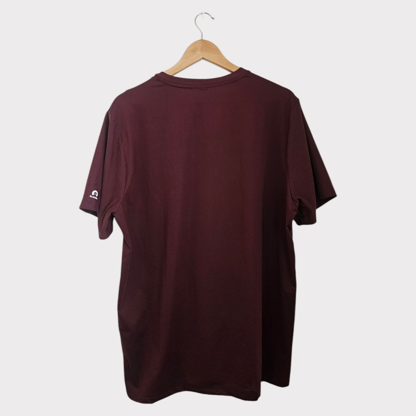 Glacier Men's Burgundy Sports T-Shirt – Size XL – New with Tags