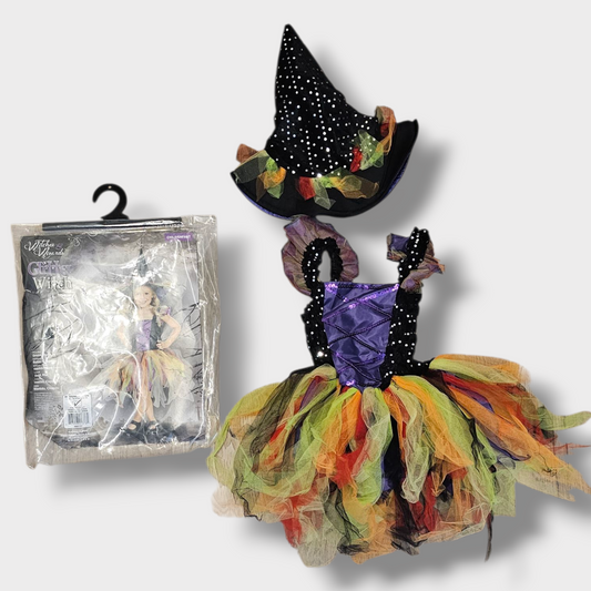 Children’s Glitter Witch Costume – Age 5, New