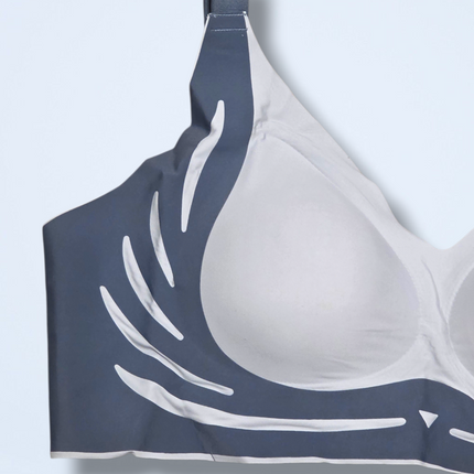 New Seamless Support Bra – Grey – 4XL – Hidden Support – Hook & Eye