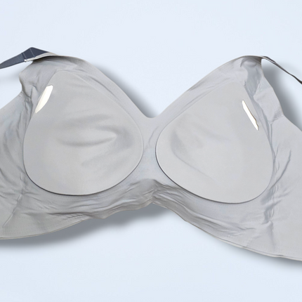 New Seamless Support Bra – Grey – 4XL – Hidden Support – Hook & Eye