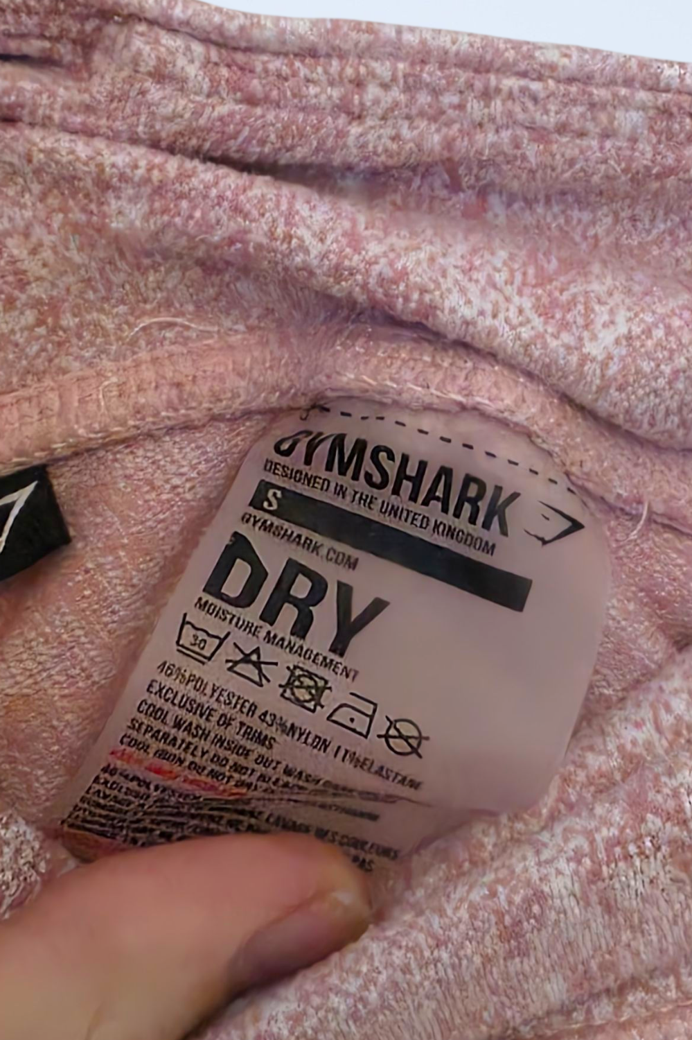 Gym Shark Size Small Dry Two-piece Gym Set Pink