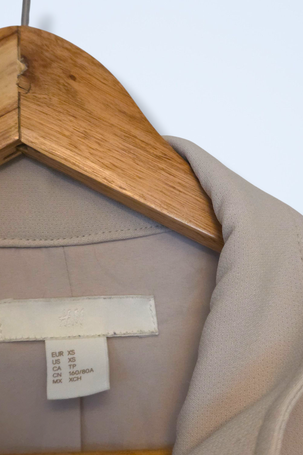 Beige Snap Button & Zipped H&M Trench Coat