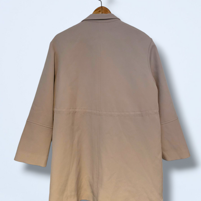 Beige Snap Button & Zipped H&M Trench Coat