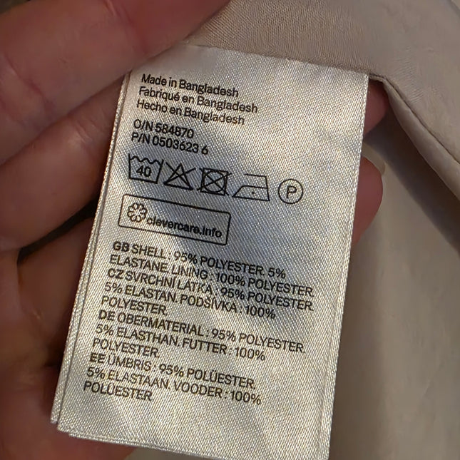 Beige Snap Button & Zipped H&M Trench Coat