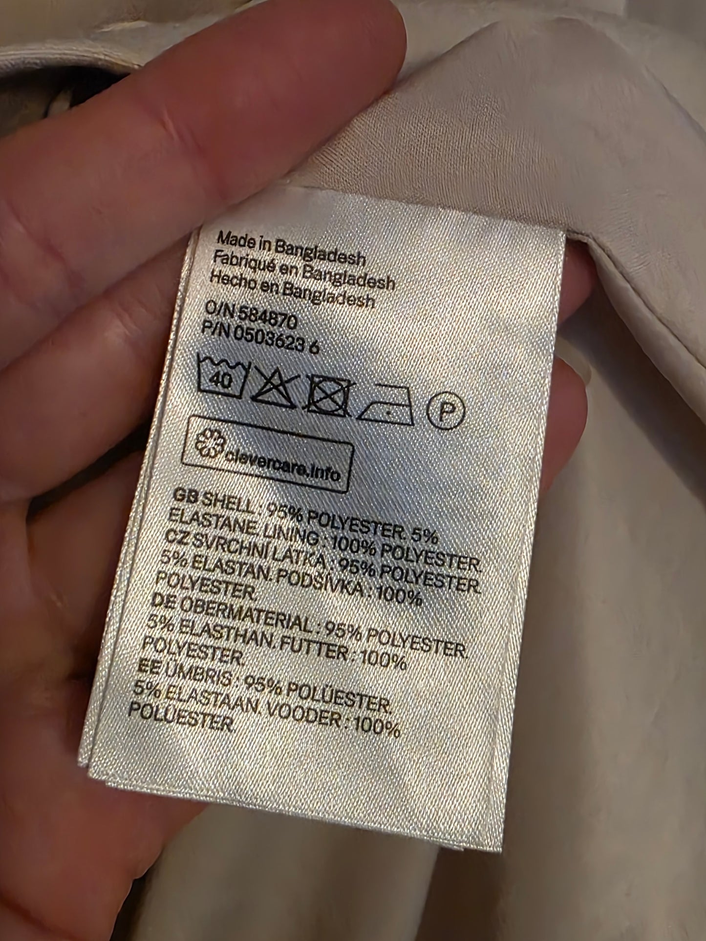 Beige Snap Button & Zipped H&M Trench Coat