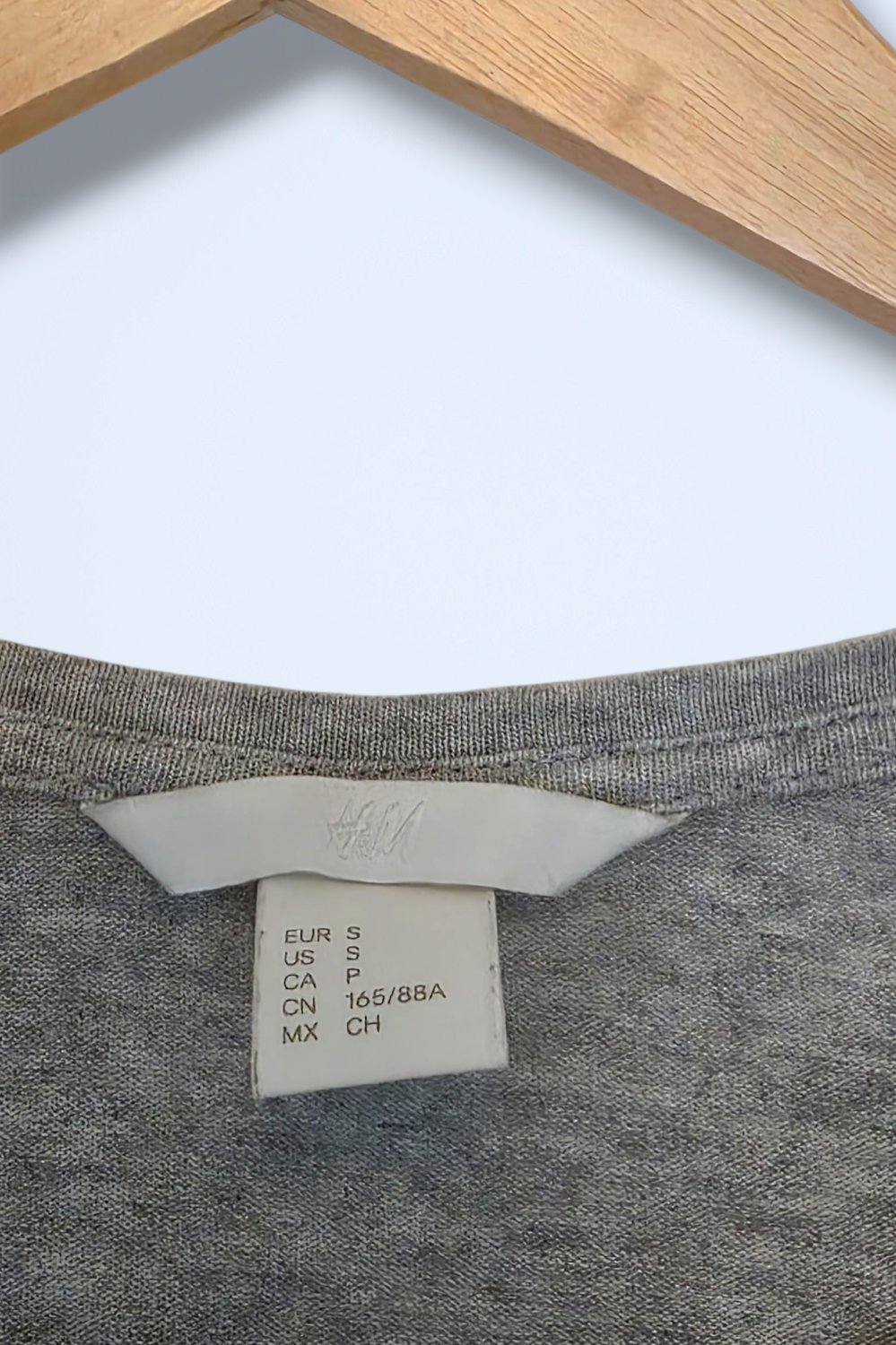 H&M Grey & White Tassel Detailed Casual T-Shirt Size Small