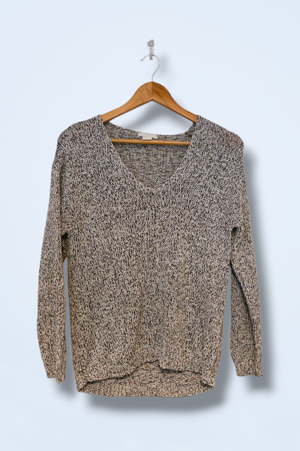 H&M Multi Coloured Knitted V-Neck Jumper Size Small