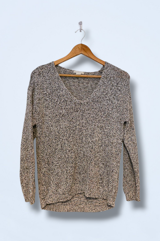 H&M Multi Coloured Knitted V-Neck Jumper Size Small