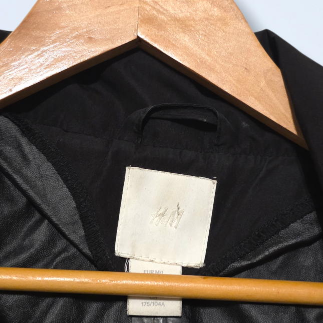 Black H&M Oversized M/L Poncho Raincoat Snap Button