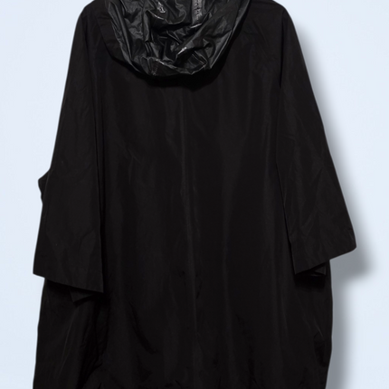Black H&M Oversized M/L Poncho Raincoat Snap Button