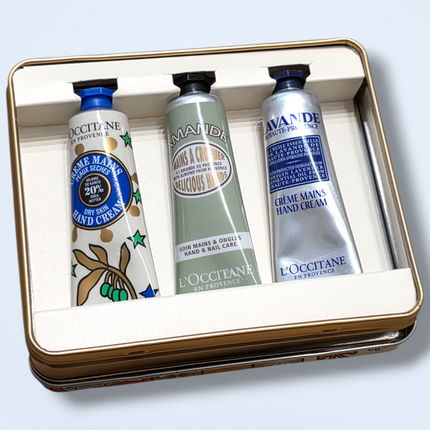 L'Occitane – Three-piece Hand Cream Gift Set – Metal Tin