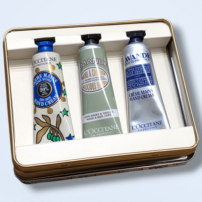 L'Occitane – Three-piece Hand Cream Gift Set – Metal Tin