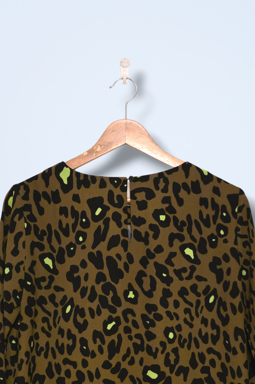 Hush Size 8 Khaki Animal Print Autumn Dress Polyester Blend