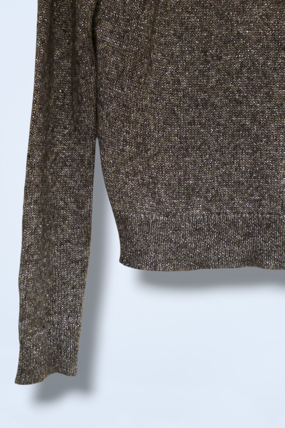 Grey Low Back Long Sleeved Hush Knitted Wool Blend Jumper Small