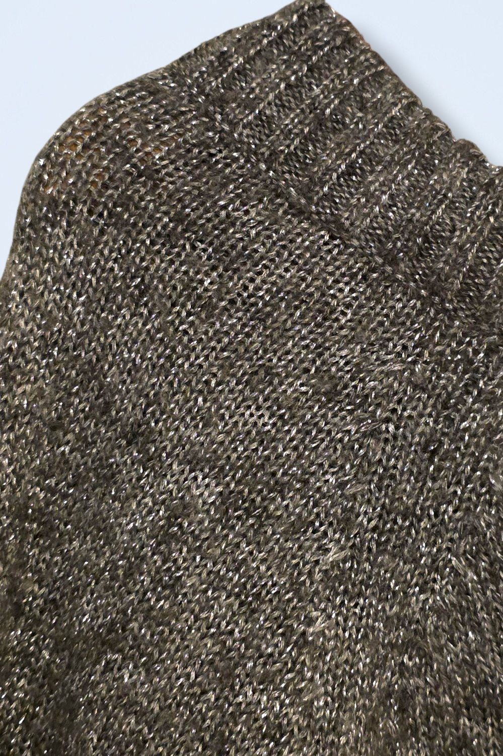 Grey Low Back Long Sleeved Hush Knitted Wool Blend Jumper Small