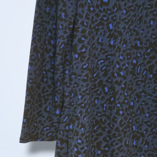 Hush UK 10 Blue & Black ¾ Sleeved Shift Dress Polyester