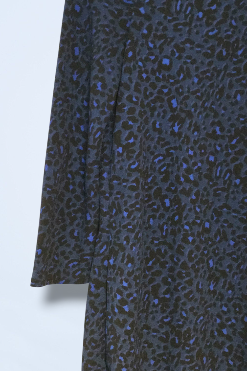 Hush UK 10 Blue & Black ¾ Sleeved Shift Dress Polyester