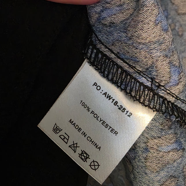 Hush UK 10 Blue & Black ¾ Sleeved Shift Dress Polyester