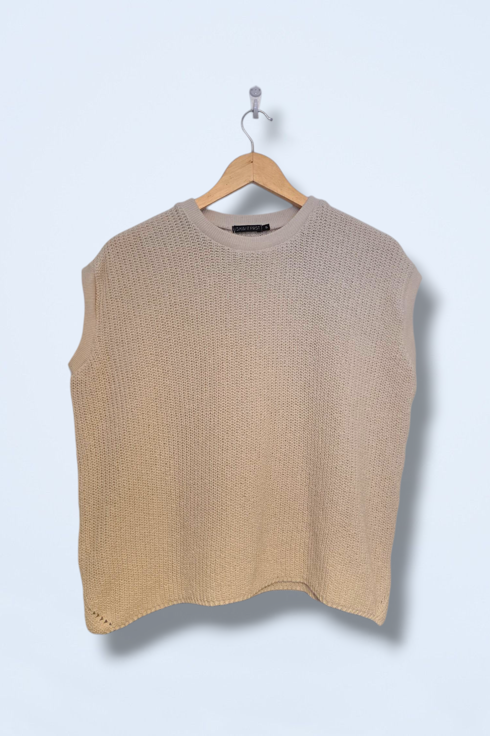 I Saw It First Size Small Boxy Fit Knitted Sleeveless Top