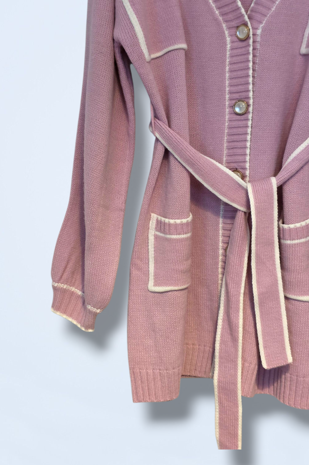 In The Style Size 6/8 Long Belted Knitted Cardigan Acrylic