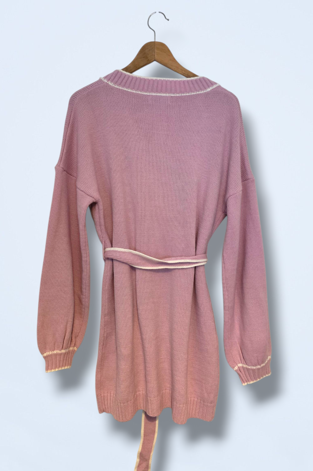 In The Style Size 6/8 Long Belted Knitted Cardigan Acrylic