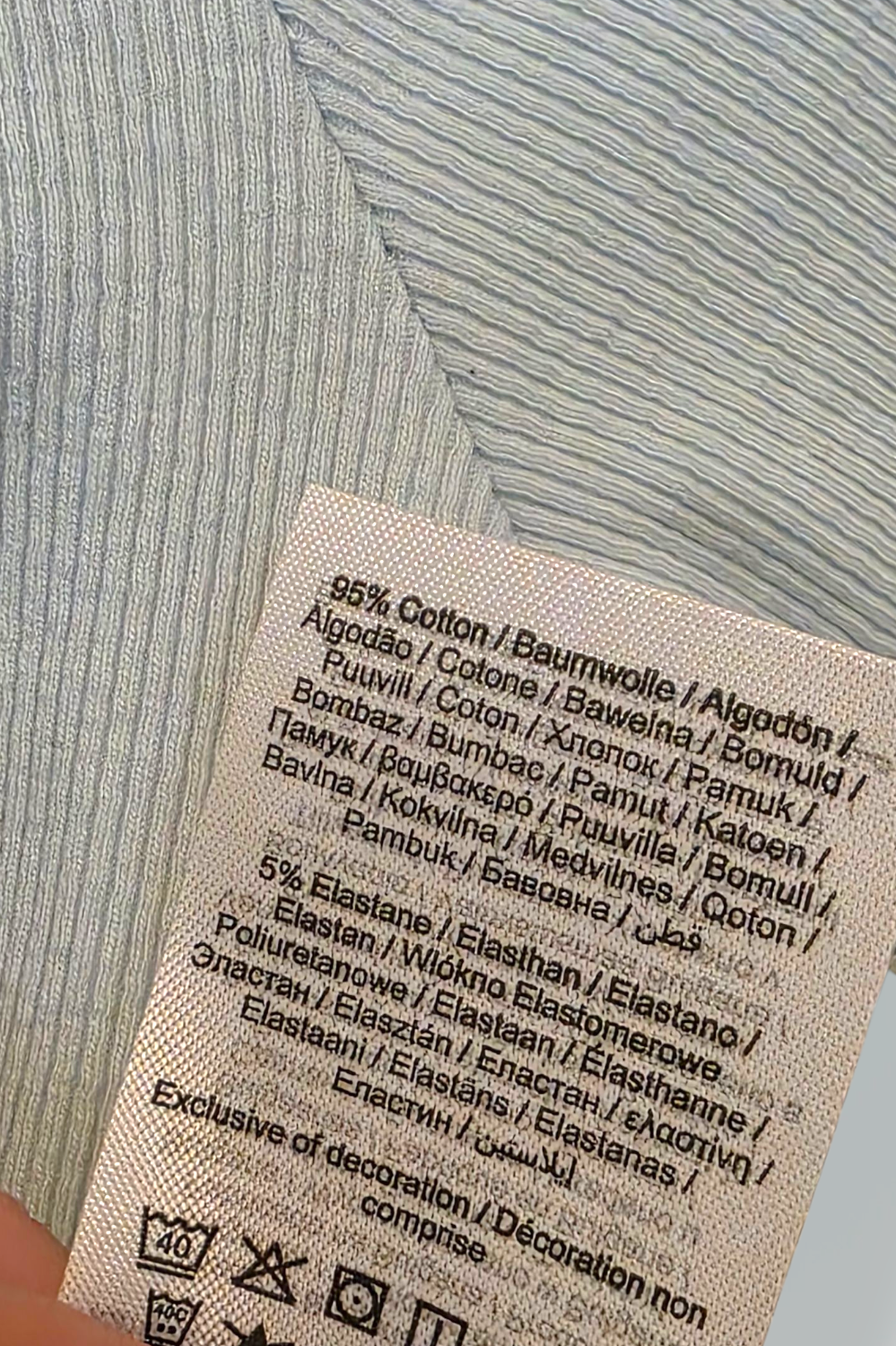 JJXX Pale Blue Cropped T-Shirt Size Medium New Cotton Blend