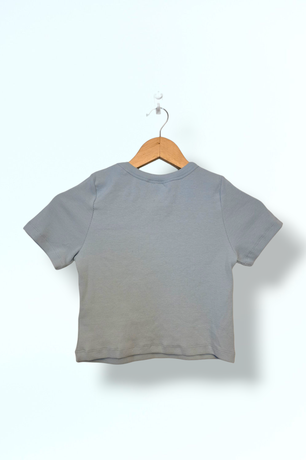 JJXX Pale Blue Cropped T-Shirt Size Medium New Cotton Blend