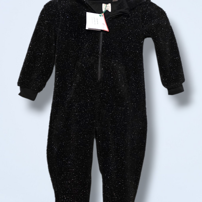 John Lewis – NWT – Age 5 Black Hooded Cat Onesie