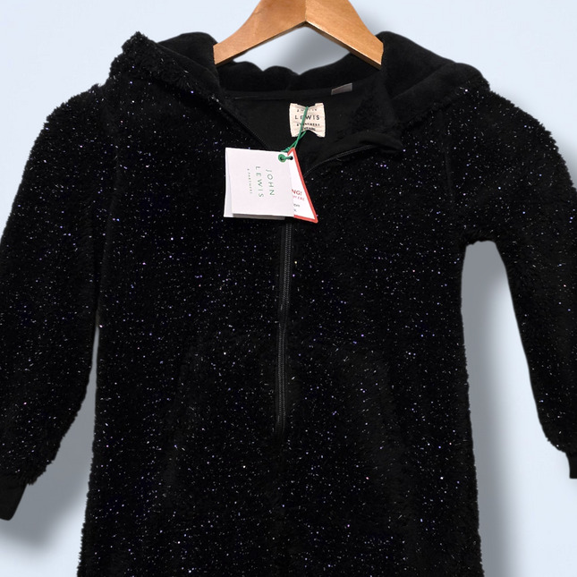 John Lewis – NWT – Age 5 Black Hooded Cat Onesie