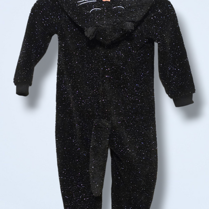 John Lewis – NWT – Age 5 Black Hooded Cat Onesie