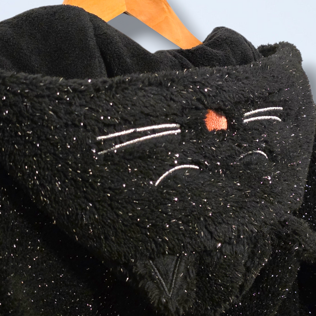 John Lewis – NWT – Age 5 Black Hooded Cat Onesie