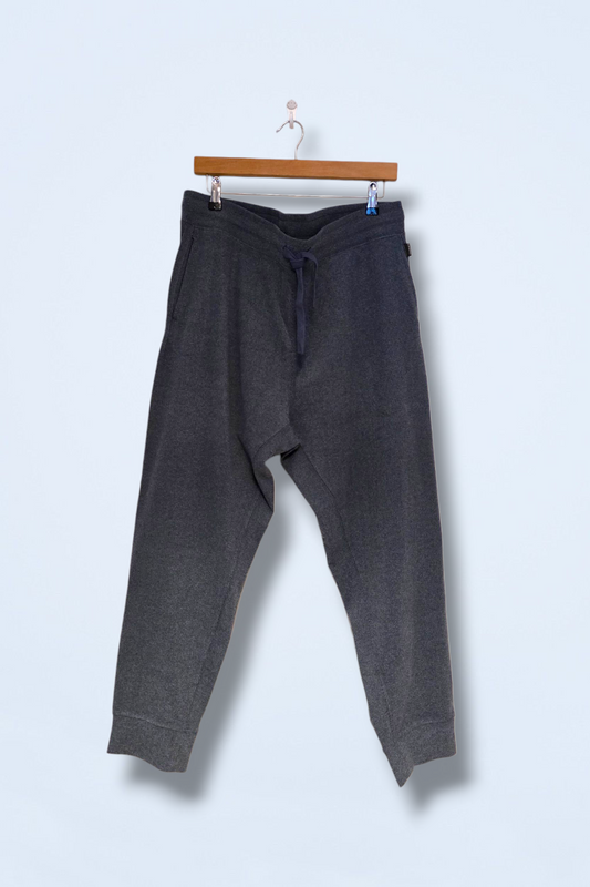 Men’s Dusky Blue Drawstring Cuffed Joggings Bottoms Large