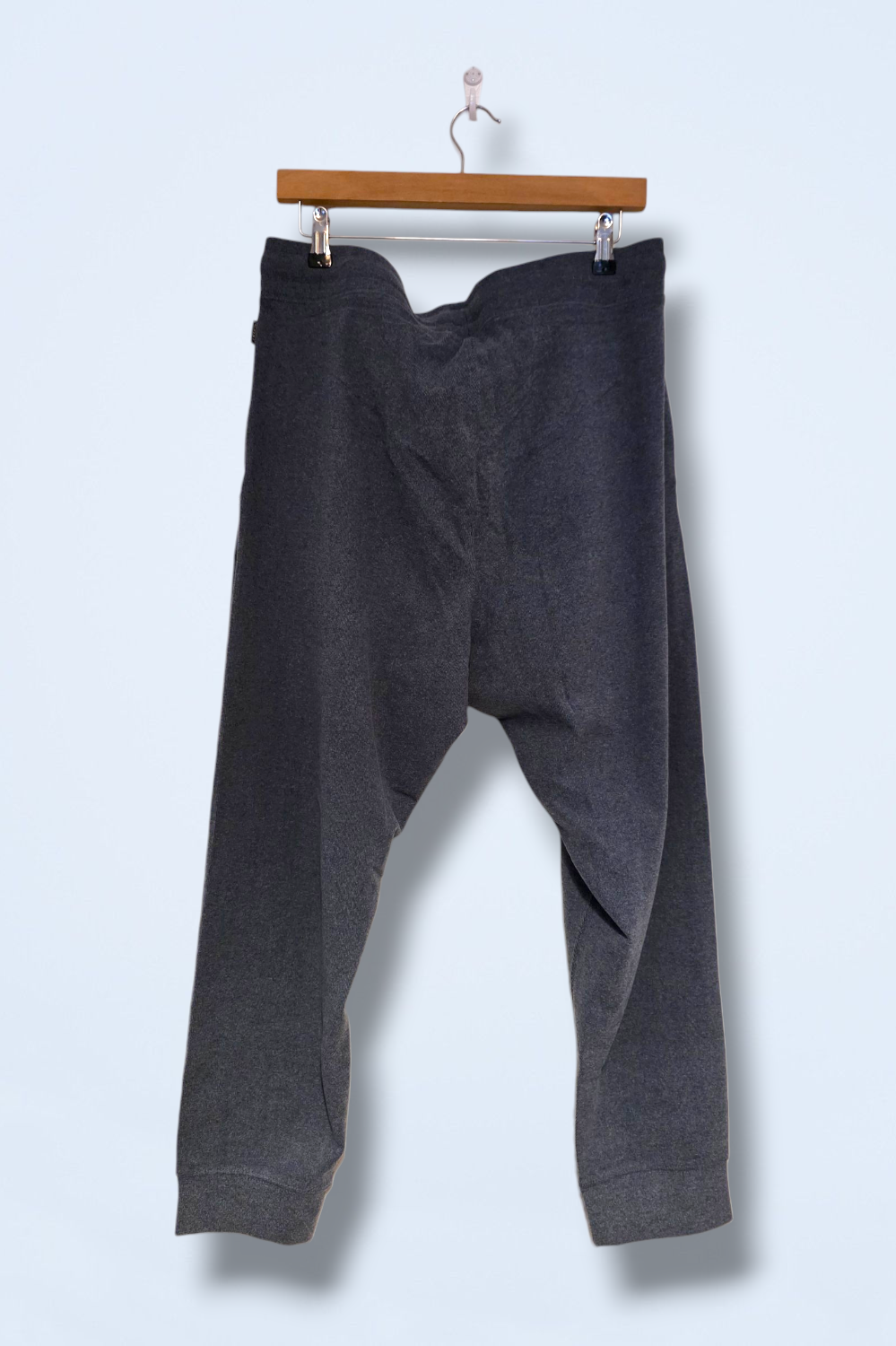 Men’s Dusky Blue Drawstring Cuffed Joggings Bottoms Large