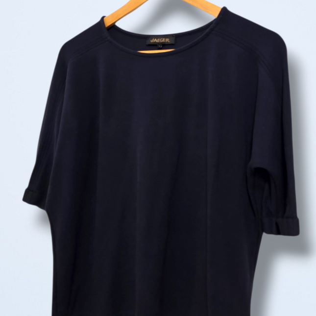Jaeger – Size Large – Navy Short Sleeved Heavy-weight Tee