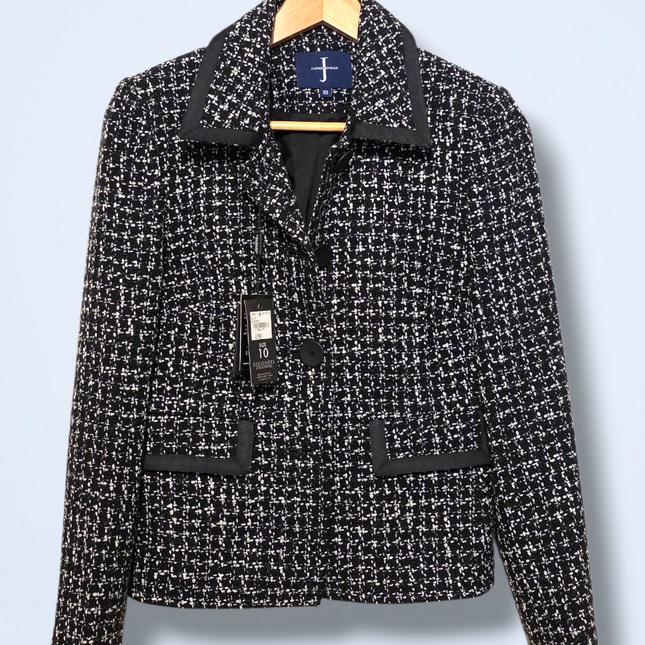 Jasper Conran – Size 10 – NWT – Black and White Printed Blazer