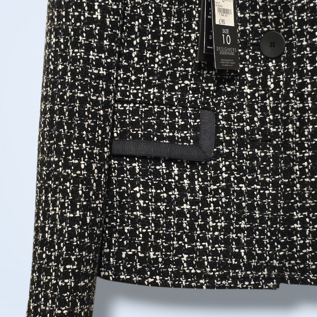 Jasper Conran – Size 10 – NWT – Black and White Printed Blazer