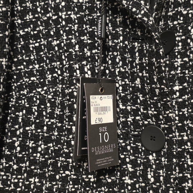 Jasper Conran – Size 10 – NWT – Black and White Printed Blazer