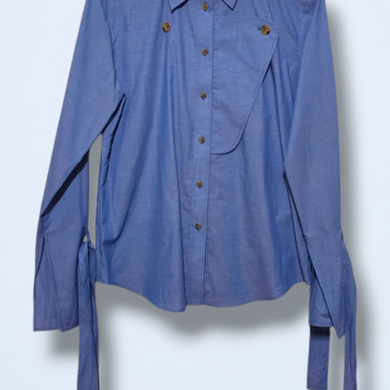 John Lewis – Blue Long-sleeved Blouse – Rejina Pyo – Size 8 – RRP £129
