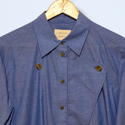 John Lewis – Blue Long-sleeved Blouse – Rejina Pyo – Size 8 – RRP £129