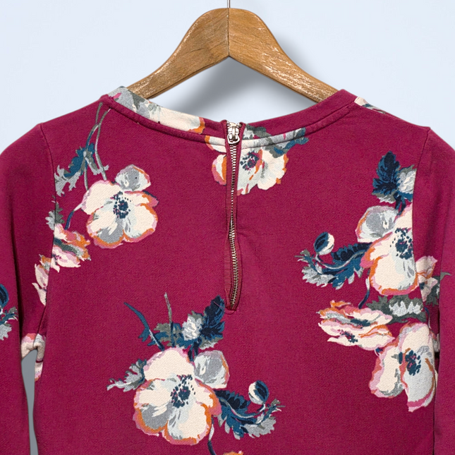 Joules Floral Cotton Jersey Dress – UK 10 – Long Sleeve – Heavyweight