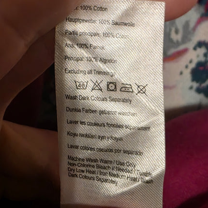 Joules Floral Cotton Jersey Dress – UK 10 – Long Sleeve – Heavyweight